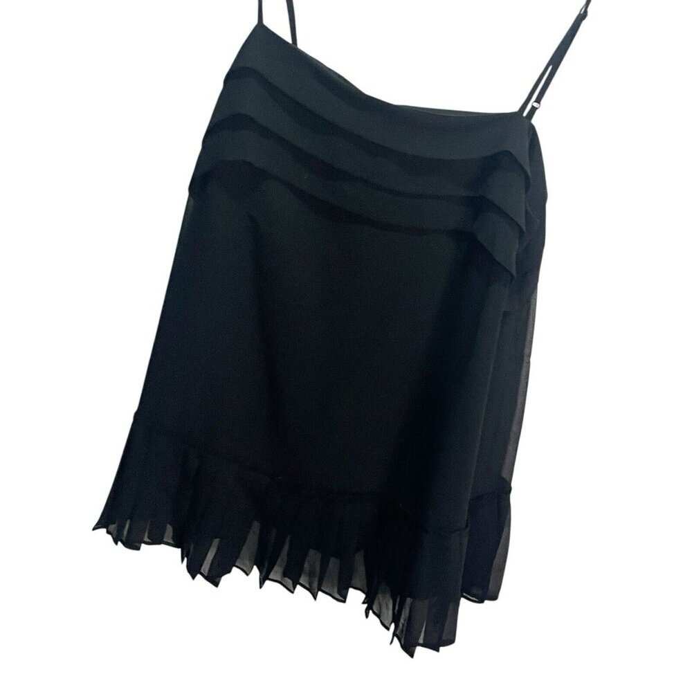 Banana Republic Black Pleated Cami Top XS Flowy Casual - Picture 3 of 5